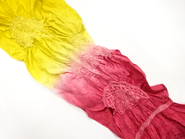 正絹　絞り　帯揚げ